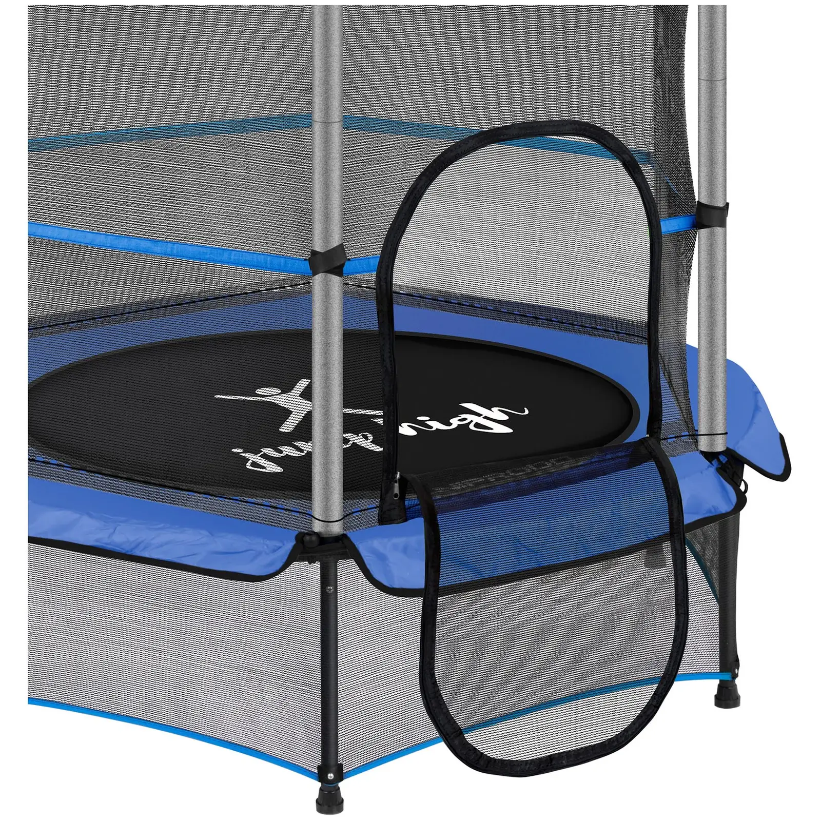 Gyermek trambulin - biztonsági hálóval - 140 cm - 80 kg - kék