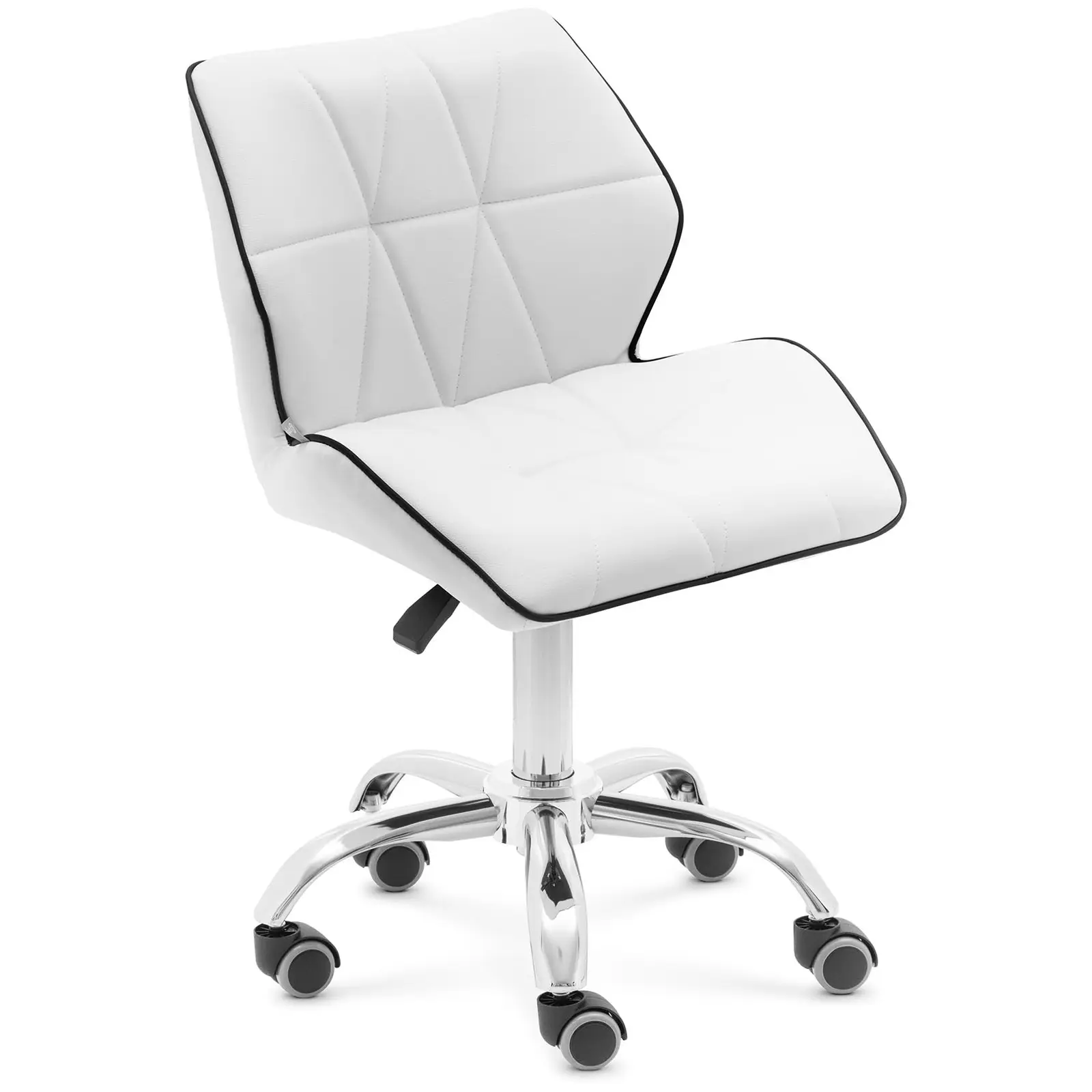 Gurulós szék háttámlával - 45–59 cm - 150 kg - fehér