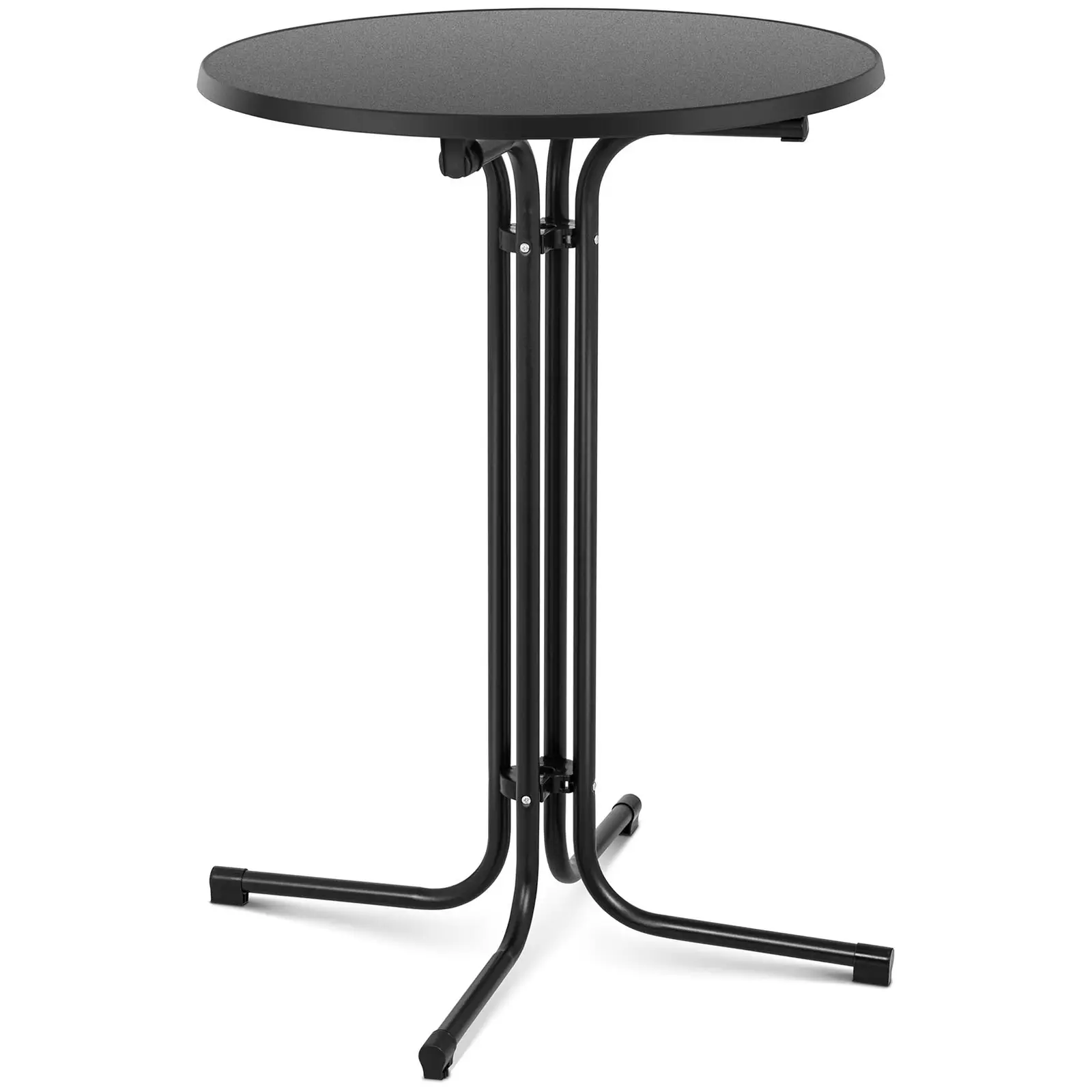 Bárasztal - Ø 80 cm - összecsukható - fekete