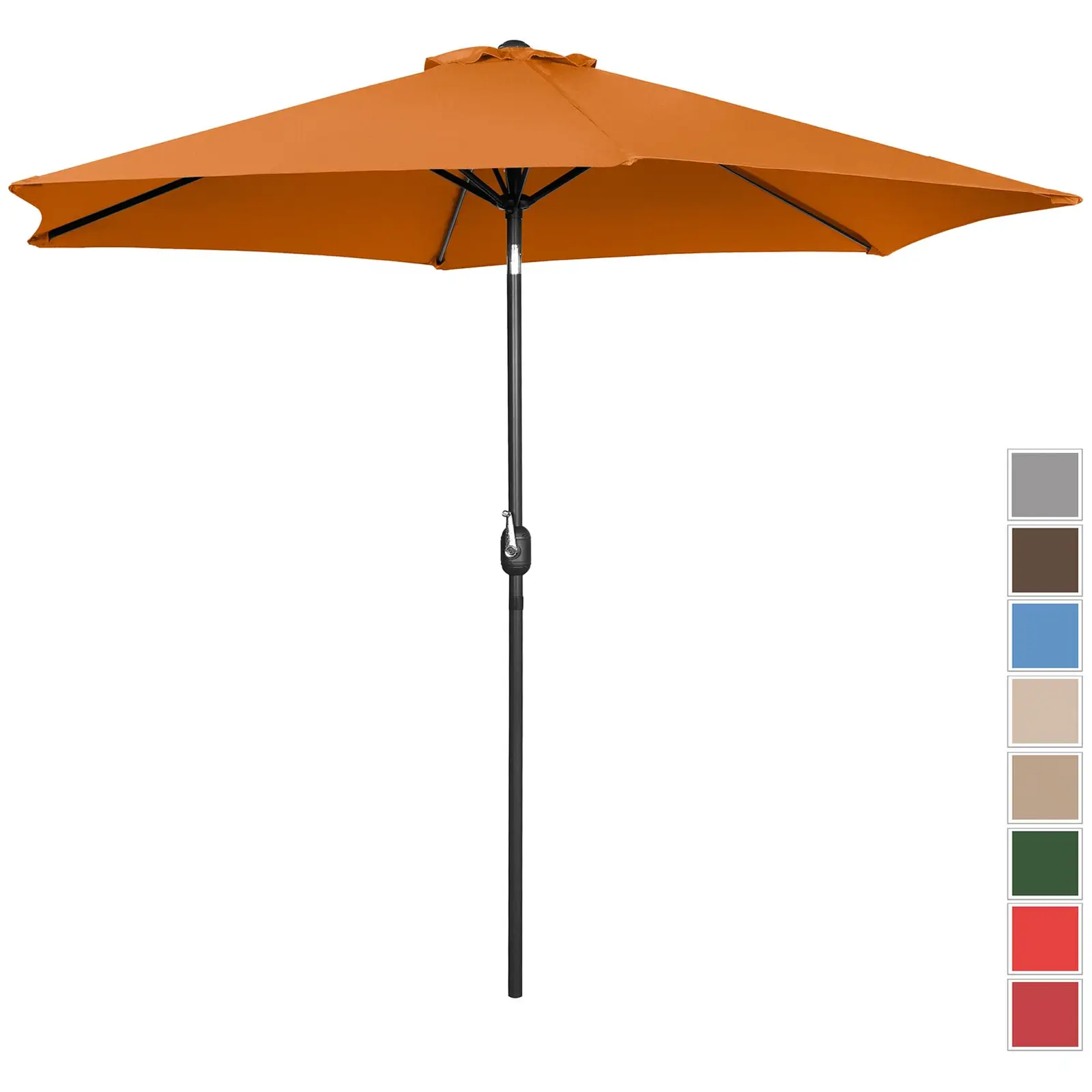 Nagy napernyő - narancssárga - hatszögletű - Ø 300 cm - dönthető
