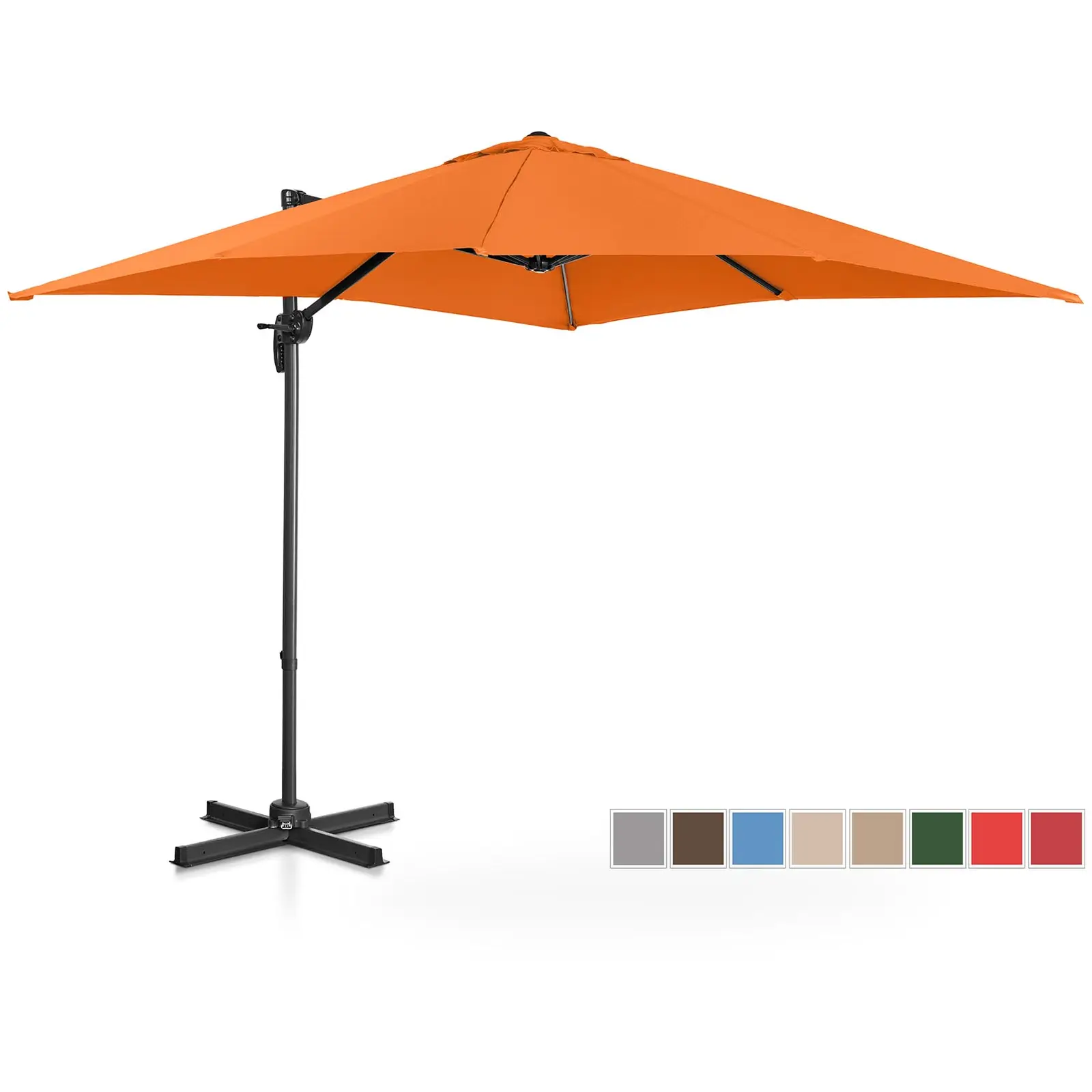 Lámpa formájú napernyő - narancssárga - szögletes - 250 x 250 cm - forgatható | Uniprodo