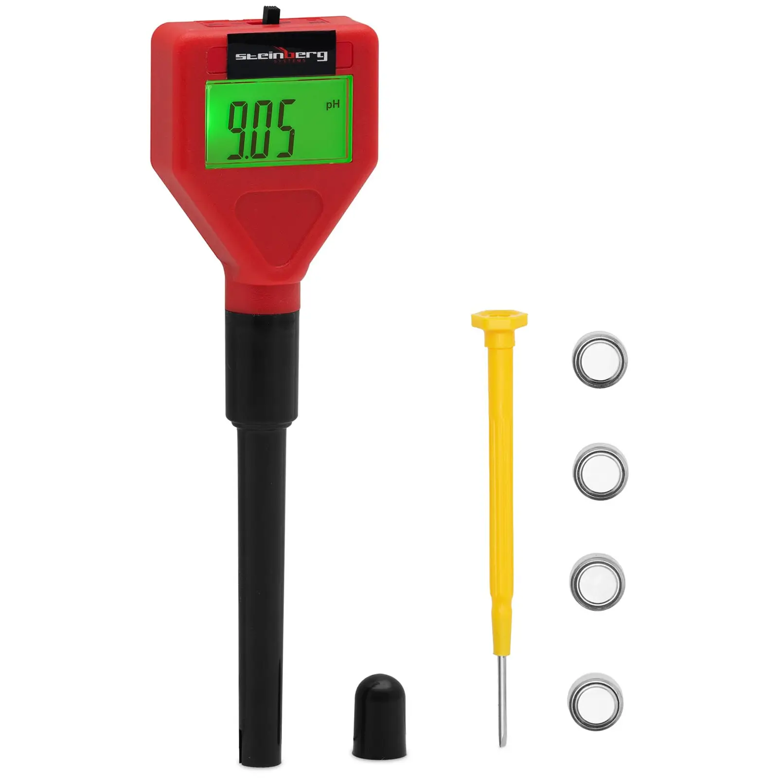 pH mérő szondával - LCD - 0–14 pH | Steinberg Systems