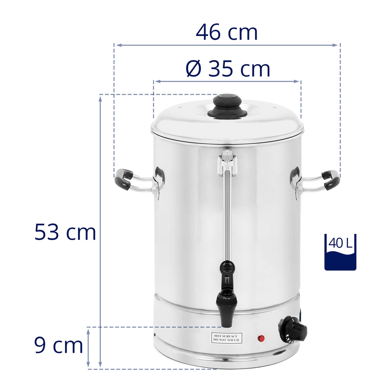 Melegvíz-adagoló - 40 liter - 3.000 W