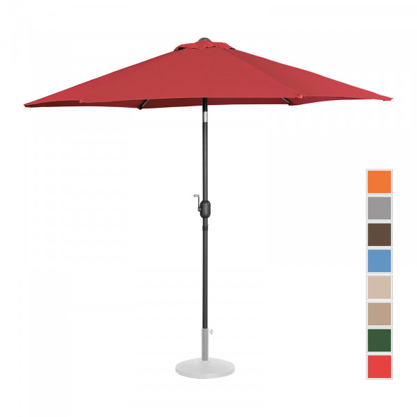 B-termék Nagy napernyő - bordó - hatszögletű - Ø 270 cm - dönthető