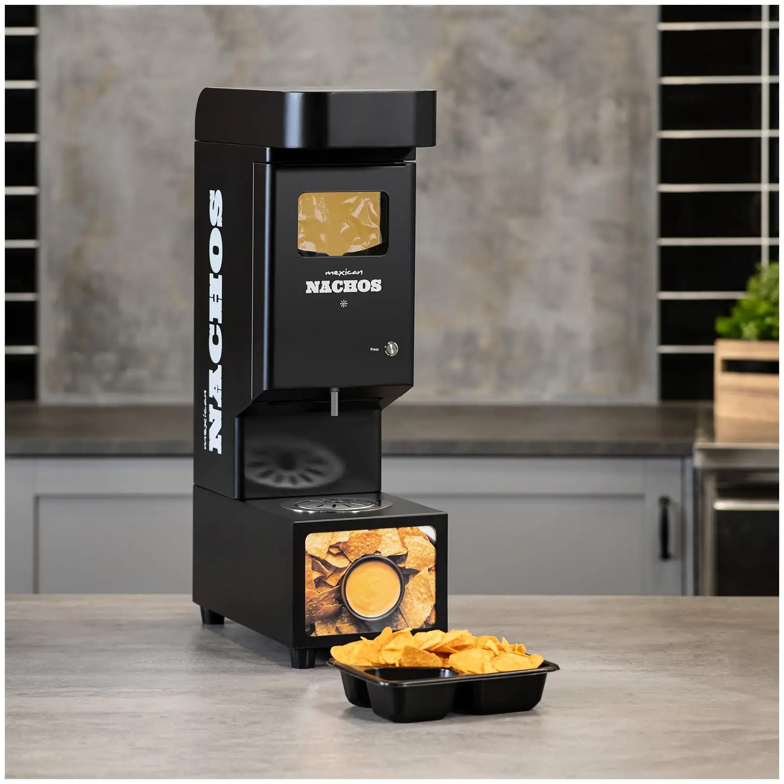 Szósz adagoló - nachos sajtszósz - modern design - 4,8 l - 55–80 °C  - fekete - Royal Catering