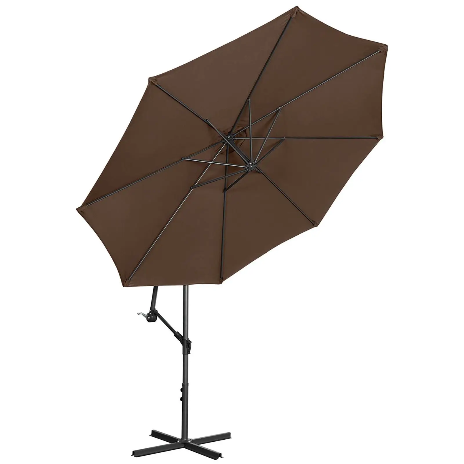 Lámpa formájú napernyő - Barna - kerek - Ø 300 cm - dönthető