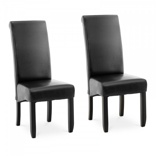 B-termék Kárpitozott szék - 2 darabos készlet - 180-ig kg - ülőfelület 44,5 x 44 cm - fekete