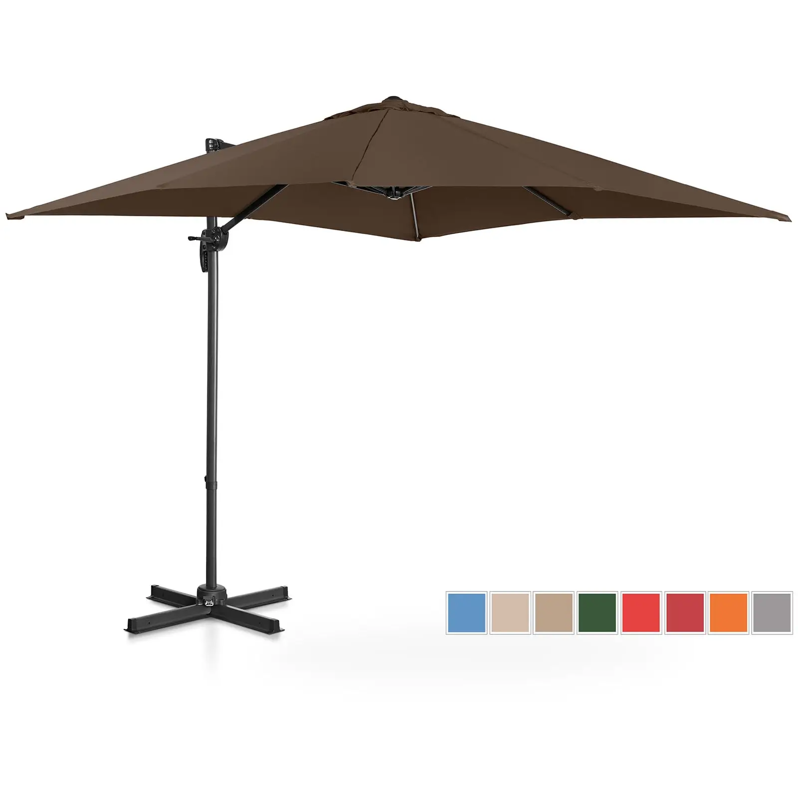 Lámpa formájú napernyő - barna - szögletes - 250 x 250 cm - forgatható | Uniprodo